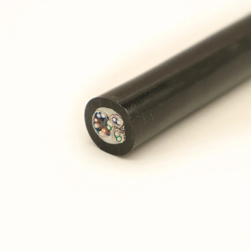 Umbilical Cable, STP CAT6A + 2×2×24AWG Twisted Pairs, PUR, 10.9mm