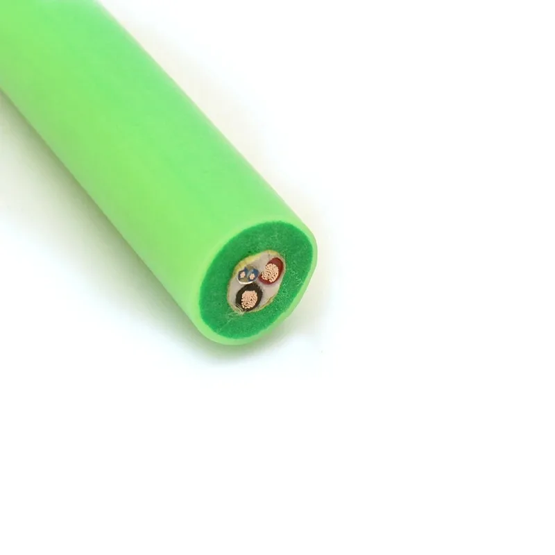 PDK81600-2×0.75+1×2×0.25-100KG Green Neutrally Buoyant ROV Cable, OD 11.3 mm