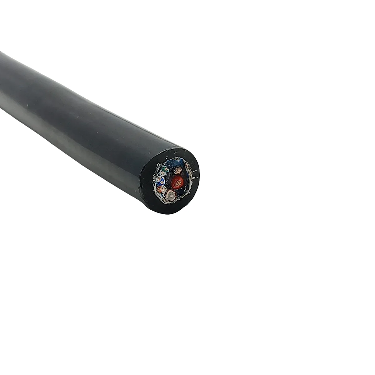 Watertight Optoelectric Hybrid Cable 2x1.0 mm2 + 3x2x0.2 mm2 + RG316, 12.5 mm