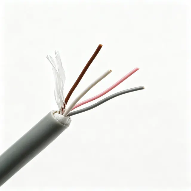 Watertight TPU Cable 4x0.25 mm2 - Shielded, 5.9 mm OD, Grey Sheath