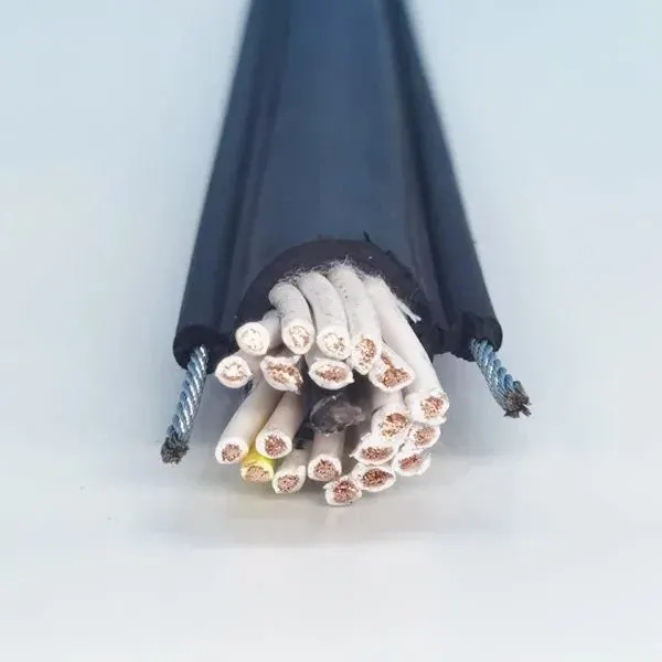 Hoist Control Cable 2×1.0 mm² + 4×2×24AWG, Steel Support, PVC, 300/500 V