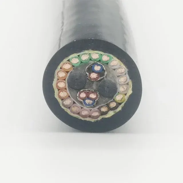 Underwater Umbilical Cable, 1-60 Cores, PE/TPEE/FEP Insulation, PUR Sheath, 100-2000 kg